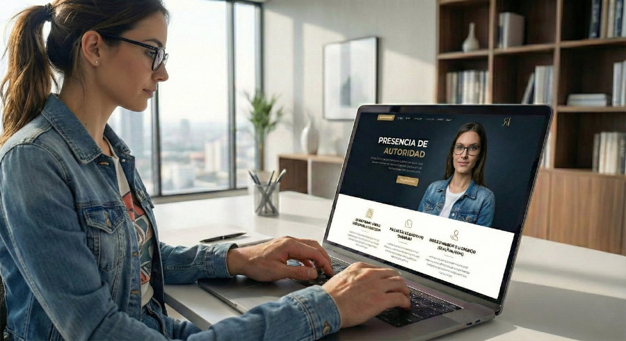 Sitio corporativo con enfoque en autoridad y confianza